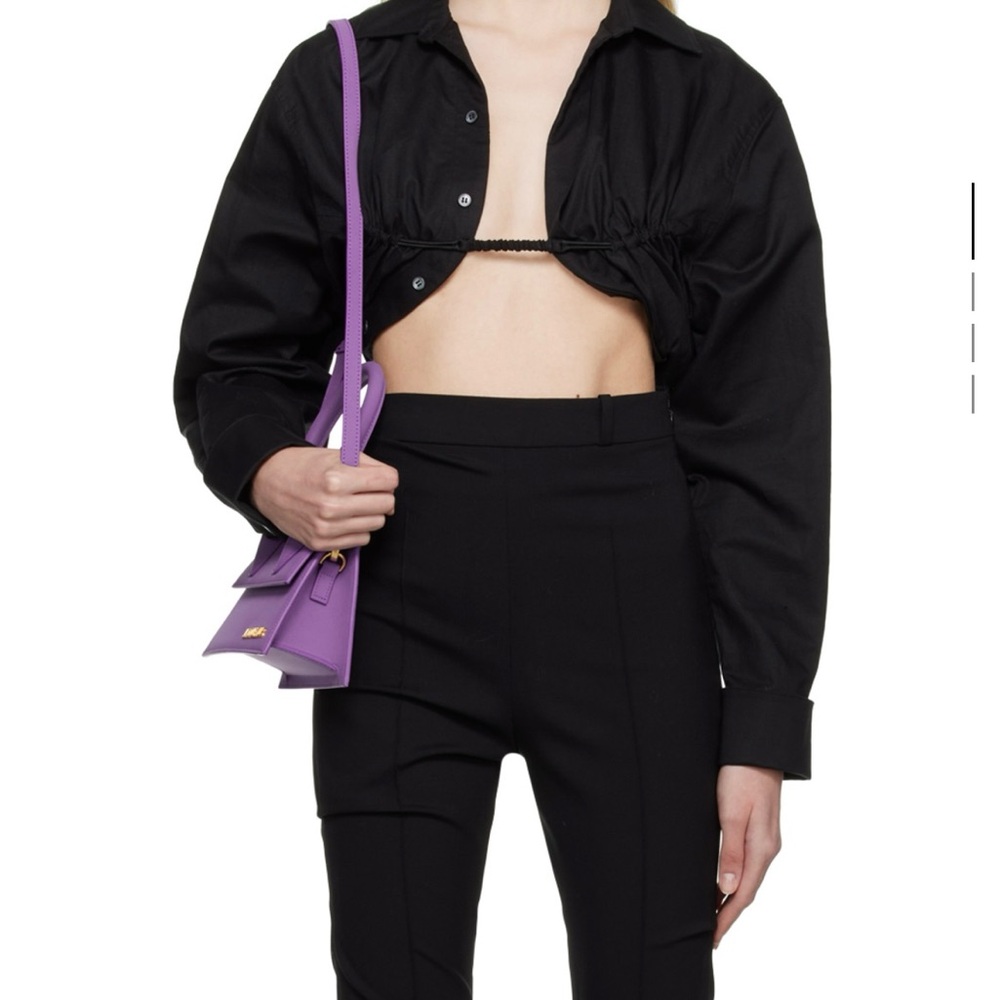Jacquemus Black La Papier La Chemise Machou Shirt Cropped